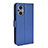 Custodia Portafoglio In Pelle Cover con Supporto BY1 per Oppo Reno7 Z 5G Blu