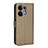 Custodia Portafoglio In Pelle Cover con Supporto BY1 per Oppo Reno8 Pro 5G Marrone