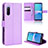 Custodia Portafoglio In Pelle Cover con Supporto BY1 per Sony Xperia 10 III SO-52B Viola