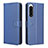 Custodia Portafoglio In Pelle Cover con Supporto BY1 per Sony Xperia 5 IV Blu