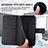 Custodia Portafoglio In Pelle Cover con Supporto BY1 per Sony Xperia PRO-I
