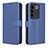 Custodia Portafoglio In Pelle Cover con Supporto BY1 per Vivo V27 Pro 5G Blu