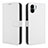 Custodia Portafoglio In Pelle Cover con Supporto BY1 per Xiaomi Redmi A2 Plus Bianco
