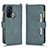 Custodia Portafoglio In Pelle Cover con Supporto BY2 per Oppo Reno5 A Verde