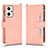 Custodia Portafoglio In Pelle Cover con Supporto BY2 per Oppo Reno7 A Oro Rosa