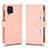 Custodia Portafoglio In Pelle Cover con Supporto BY2 per Samsung Galaxy F22 4G Oro Rosa