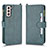 Custodia Portafoglio In Pelle Cover con Supporto BY2 per Samsung Galaxy S22 5G Verde