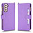Custodia Portafoglio In Pelle Cover con Supporto BY2 per Samsung Galaxy S22 5G Viola