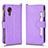 Custodia Portafoglio In Pelle Cover con Supporto BY2 per Samsung Galaxy XCover 5 SM-G525F Viola