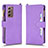 Custodia Portafoglio In Pelle Cover con Supporto BY2 per Samsung Galaxy Z Fold2 5G Viola