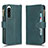Custodia Portafoglio In Pelle Cover con Supporto BY2 per Sony Xperia 5 IV Verde