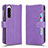 Custodia Portafoglio In Pelle Cover con Supporto BY2 per Sony Xperia 5 IV Viola