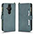 Custodia Portafoglio In Pelle Cover con Supporto BY2 per Sony Xperia PRO-I Verde