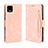 Custodia Portafoglio In Pelle Cover con Supporto BY3 per Google Pixel 4 XL Rosa