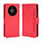 Custodia Portafoglio In Pelle Cover con Supporto BY3 per Huawei Mate 40 Pro+ Plus Rosso