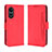 Custodia Portafoglio In Pelle Cover con Supporto BY3 per Oppo A97 5G Rosso