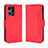 Custodia Portafoglio In Pelle Cover con Supporto BY3 per Oppo F21 Pro 4G Rosso