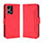 Custodia Portafoglio In Pelle Cover con Supporto BY3 per Oppo Reno7 4G Rosso