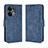 Custodia Portafoglio In Pelle Cover con Supporto BY3 per Oppo Reno8 5G Blu