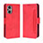 Custodia Portafoglio In Pelle Cover con Supporto BY3 per Oppo Reno8 Lite 5G Rosso