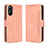 Custodia Portafoglio In Pelle Cover con Supporto BY3 per Realme Q5x 5G Rosa