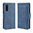 Custodia Portafoglio In Pelle Cover con Supporto BY3 per Samsung Galaxy A41 SC-41A Blu