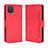 Custodia Portafoglio In Pelle Cover con Supporto BY3 per Samsung Galaxy M12 Rosso