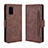 Custodia Portafoglio In Pelle Cover con Supporto BY3 per Samsung Galaxy S20 Plus 5G Marrone