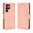 Custodia Portafoglio In Pelle Cover con Supporto BY3 per Samsung Galaxy S22 Ultra 5G Rosa