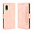 Custodia Portafoglio In Pelle Cover con Supporto BY3 per Samsung Galaxy XCover Pro Rosa