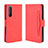 Custodia Portafoglio In Pelle Cover con Supporto BY3 per Sony Xperia 1 II Rosso