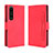 Custodia Portafoglio In Pelle Cover con Supporto BY3 per Sony Xperia 1 III Rosso