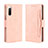 Custodia Portafoglio In Pelle Cover con Supporto BY3 per Sony Xperia 10 II Rosa
