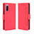 Custodia Portafoglio In Pelle Cover con Supporto BY3 per Sony Xperia 10 III Rosso