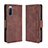 Custodia Portafoglio In Pelle Cover con Supporto BY3 per Sony Xperia 10 III SO-52B Marrone