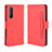 Custodia Portafoglio In Pelle Cover con Supporto BY3 per Sony Xperia 5 II Rosso
