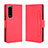 Custodia Portafoglio In Pelle Cover con Supporto BY3 per Sony Xperia 5 III Rosso