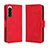 Custodia Portafoglio In Pelle Cover con Supporto BY3 per Sony Xperia 5 IV Rosso