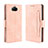 Custodia Portafoglio In Pelle Cover con Supporto BY3 per Sony Xperia 8 Rosa