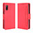 Custodia Portafoglio In Pelle Cover con Supporto BY3 per Sony Xperia Ace II Rosso