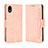 Custodia Portafoglio In Pelle Cover con Supporto BY3 per Sony Xperia Ace III Rosa