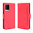 Custodia Portafoglio In Pelle Cover con Supporto BY3 per Vivo iQOO 7 5G Rosso