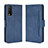 Custodia Portafoglio In Pelle Cover con Supporto BY3 per Vivo Y12s Blu
