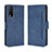 Custodia Portafoglio In Pelle Cover con Supporto BY3 per Vivo Y30 Blu