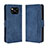 Custodia Portafoglio In Pelle Cover con Supporto BY3 per Xiaomi Poco X3 NFC Blu