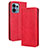 Custodia Portafoglio In Pelle Cover con Supporto BY4 per Motorola Moto X40 5G Rosso