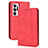 Custodia Portafoglio In Pelle Cover con Supporto BY4 per Oppo Find N 5G Rosso