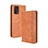 Custodia Portafoglio In Pelle Cover con Supporto BY4 per Oppo Reno6 Lite Marrone