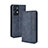 Custodia Portafoglio In Pelle Cover con Supporto BY4 per Oppo Reno7 Pro 5G Blu