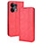 Custodia Portafoglio In Pelle Cover con Supporto BY4 per Oppo Reno8 Pro+ Plus 5G Rosso